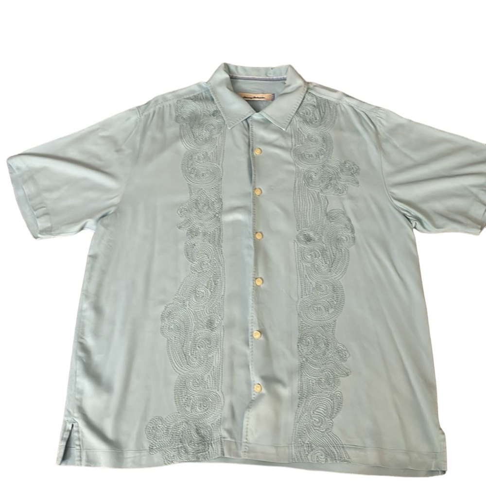 Tommy Bahama Light Blue Short Sleeve Button Down Shirt